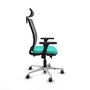 PIQUERAS Y CRESPO Silla de oficina Haches con mecanismo Sincro/Traslack Turquesa y Gris