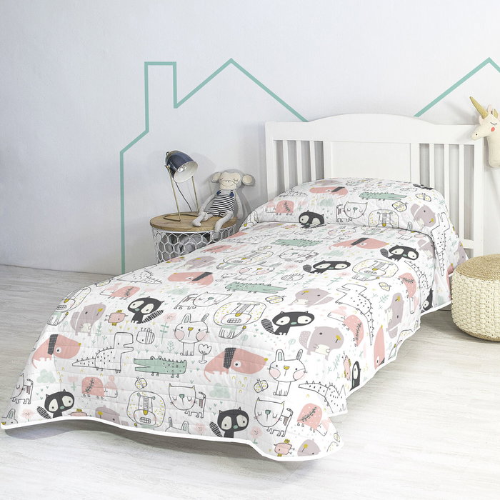 Colcha HappyFriday Moshi Moshi Multicolor 200 x 260 cm Animales Colcha HappyFriday Moshi Moshi Multicolor 200 x 260 cm Animales