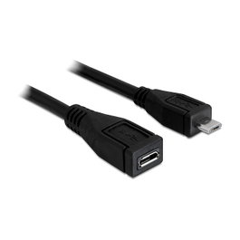 DeLOCK Cable de extensión USB 2.0 Micro-USB B a Micro-USB B, 1 m