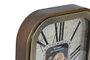 DKD Home Decor Reloj de Pared de Hierro y Cristal Dorado y Beige