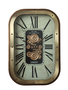 DKD Home Decor Reloj de Pared de Hierro y Cristal Dorado y Beige