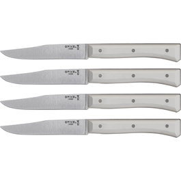 Opinel Set de 4 Cuchillos de Mesa Facette Blanco con Hoja de 11 cm Skew: B167A7JR9N