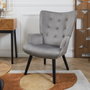 Home Deco Factory Butaca-sillón Giulia Gris