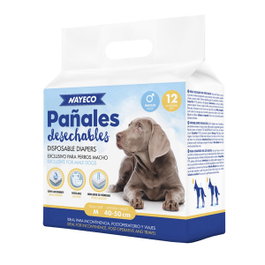 Nayeco Pañal para Perro Macho Talla M (40-50 cm) 12 uds.