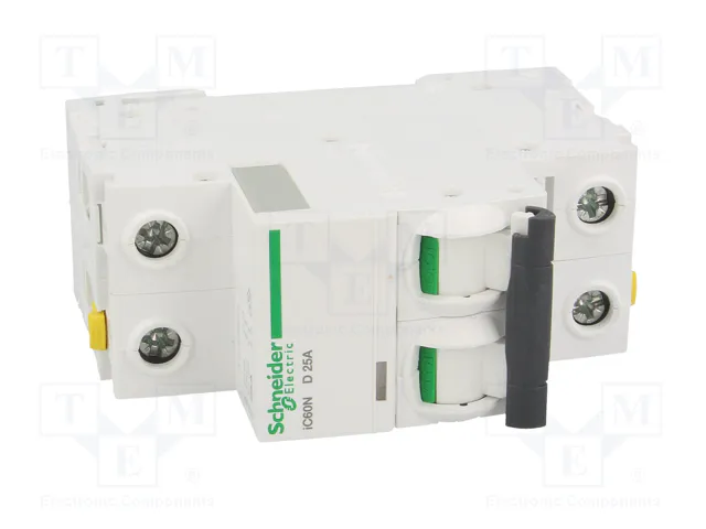 SCHNEIDER ELECTRIC Interruptor magnetotérmico iC60N 25A 2 polos Caract D
