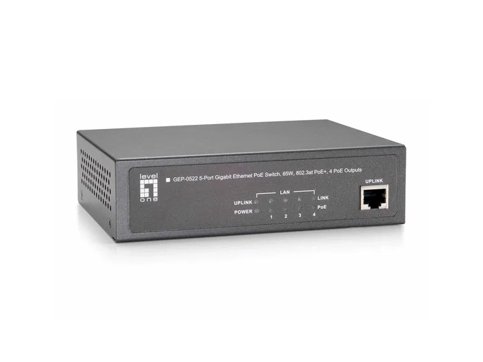 Level One GEP-0522 Switch Gigabit Ethernet 5 puertos con 4 PoE Gris Level One GEP-0522 Switch Gigabit Ethernet 5 puertos con 4 PoE Gris