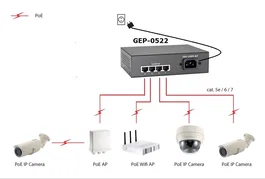 Level One GEP-0522 Switch Gigabit Ethernet 5 puertos con 4 PoE Gris