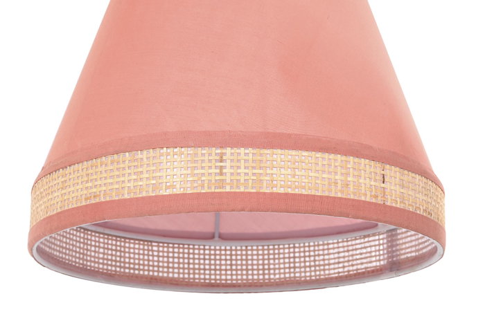 DKD Home Decor Lámpara de Techo de Ratán y Poliéster Surtida (Pack de 2)