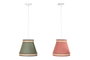 DKD Home Decor Lámpara de Techo de Ratán y Poliéster Surtida (Pack de 2)