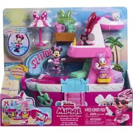 Disney Minnie Mouse Yate Interactivo con 14 Accesorios, Cambiador y Piscina - Juguete Infantil