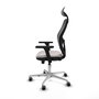 PIQUERAS Y CRESPO Silla de oficina Jorquera con Mecanismo Sincro/Traslack, Blanco y Negro