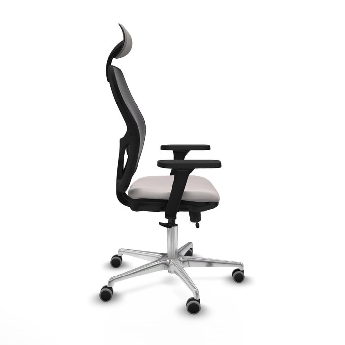 PIQUERAS Y CRESPO Silla de oficina Jorquera con Mecanismo Sincro/Traslack, Blanco y Negro