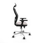 PIQUERAS Y CRESPO Silla de oficina Jorquera con Mecanismo Sincro/Traslack, Blanco y Negro