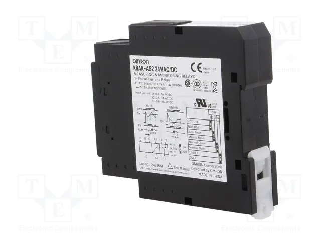 OMRON K8AK-AS2 Relé de monitorización de corriente 24VAC/DC SPDT