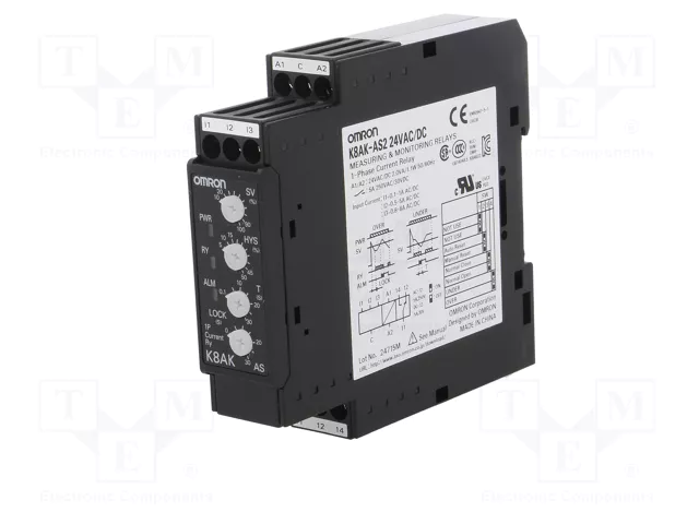 OMRON K8AK-AS2 Relé de monitorización de corriente 24VAC/DC SPDT