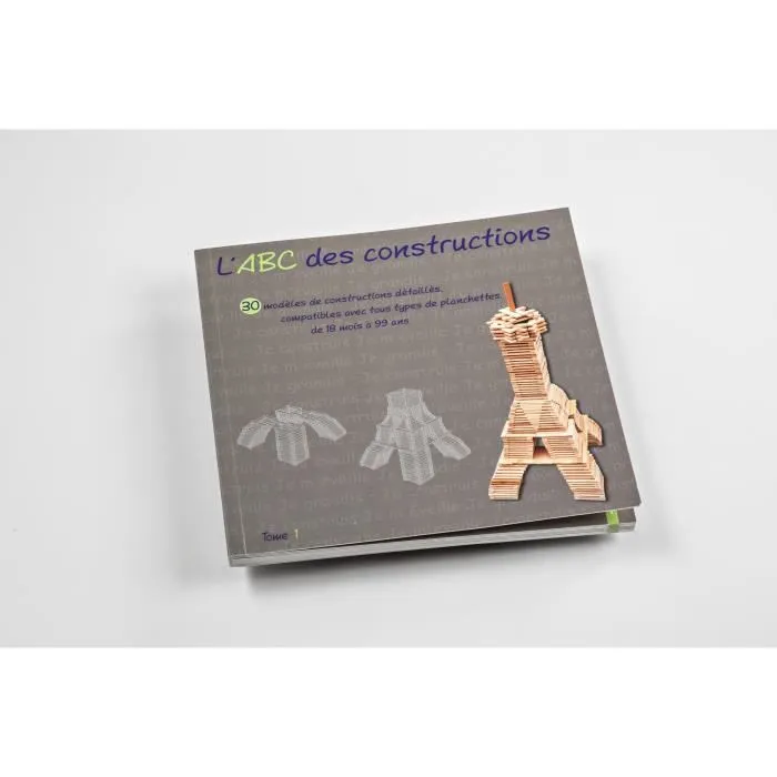 Mecabois Libro MECABOIS: Los fundamentos de la construcción - Modelos de construcción con tablones de madera - Hecho en Francia