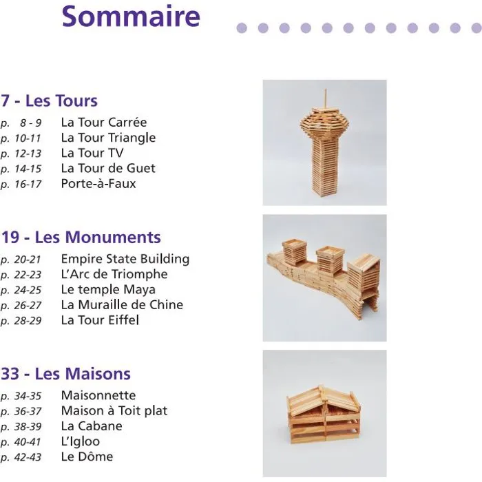 Mecabois Libro MECABOIS: Los fundamentos de la construcción - Modelos de construcción con tablones de madera - Hecho en Francia