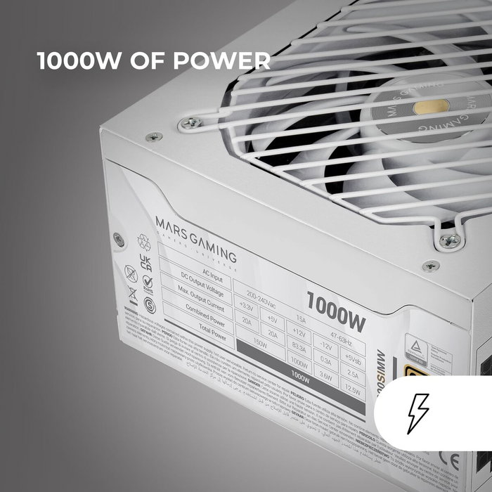 Mars Gaming MPB1000SIMW 1000W 80+ Gold Blanco