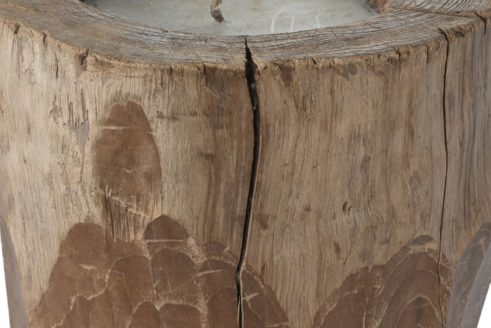 DKD Home Decor Indonesia 1c24 Vela Natural 30 x 40 x 30 cm de Teca Reciclada