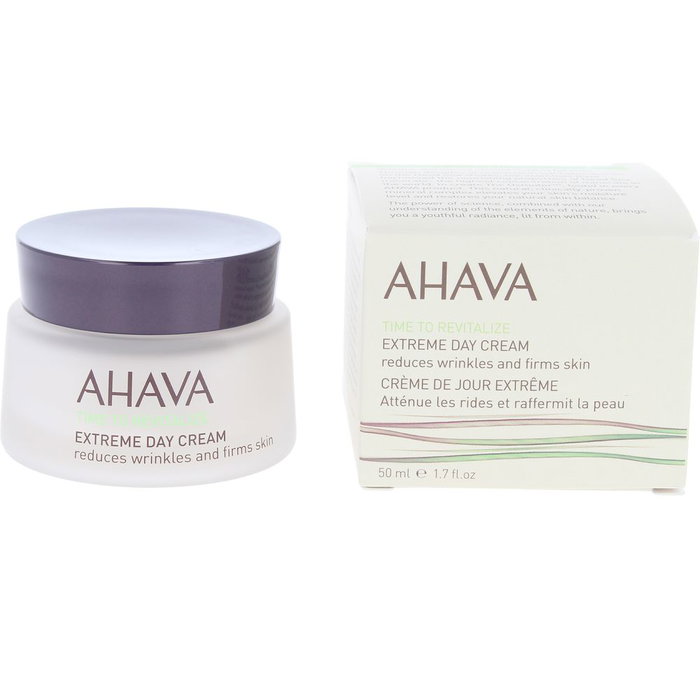 Ahava Crema Día Extrema Reafirmante y Antiedad TIME TO REVITALIZE 50 ml - Hipoalergénica, Libre de Parabenos y Vegana