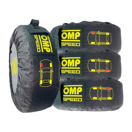 OMP OMPS18050012 Juego de 4 Fundas Universales para Almacenamiento y Transporte de Neumáticos con Bolsillo y Protección Delantera