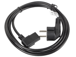 Lanberg Cable de alimentación CEE 7/7 - IEC 320 C13 3m Angulado derecho VDE