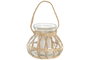 DKD Home Decor Portavela Boho Natural 18 x 15 x 18 cm (12 Unidades)