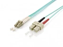 Equip 255316 Cable de fibra óptica OM3 LC/SC, Duplex, 10Gbit/s, LSZH, 10 metros, Turquesa