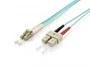 Equip 255316 Cable de fibra óptica OM3 LC/SC, Duplex, 10Gbit/s, LSZH, 10 metros, Turquesa