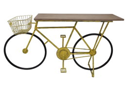 DKD Home Decor Consola Mediterraneo Amarillo Natural 160 x 40 x 88 cm
