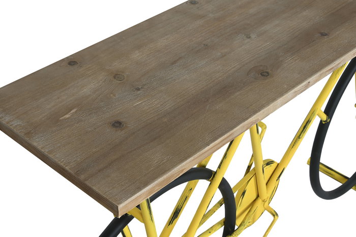 DKD Home Decor Consola Mediterraneo Amarillo Natural 160 x 40 x 88 cm