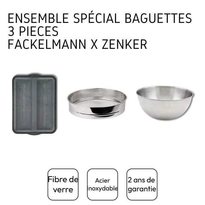 Zenker ZEN3176239998313 Juego de 3 Utensilios Especiales para Baguette Zenker ZEN3176239998313 Juego de 3 Utensilios Especiales para Baguette