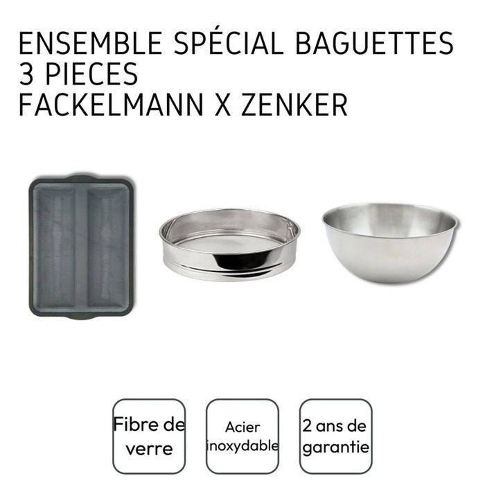 Zenker Juego de 3 utensilios especiales para baguette