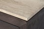 DKD Home Decor Mueble TV Moderno Tradicional Travertine 180 x 55 x 40 cm Mango y Marmol