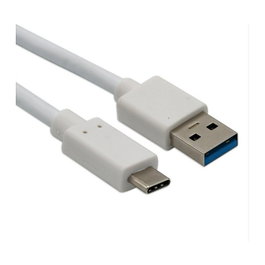 Helos Cable USB-A a USB-C 3.2 Gen 2, 1 m, Blanco