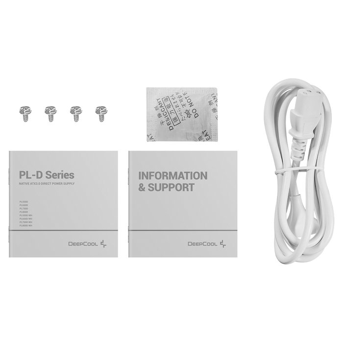 DeepCool Fuente de Alimentación PL750-D, 750W 80 PLUS Bronze ATX, No Modular, Blanca
