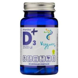 VEGGUNN Vitamina D3+ 2500 UI 30 Cápsulas Veganas