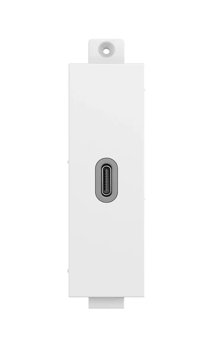Vision TC3 USB-C toma de corriente Blanco - USB 3.2 Gen 1 (USB 3.1) con cable de 0.2m en policarbonato (PC)
