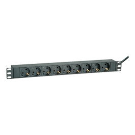 ROLINE 19071621 Regleta de 19 pulgadas con 9 salidas AC, Negro