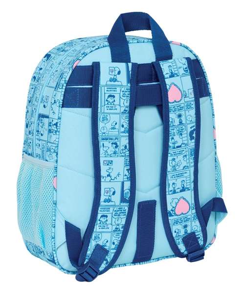 Mochila Escolar Snoopy Love Azul 32 x 38 x 12 cm