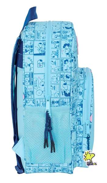 Mochila Escolar Snoopy Love Azul 32 x 38 x 12 cm