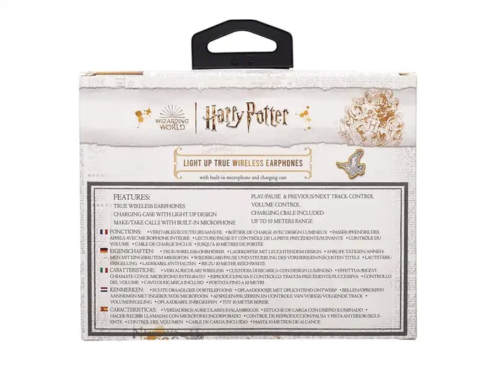 Wondee Auriculares Harry Potter True Wireless Hogwarts con Iluminación Especial Bluetooth 5.0