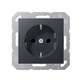 Jung A1520BFANM Caja de enchufe tipo F en negro