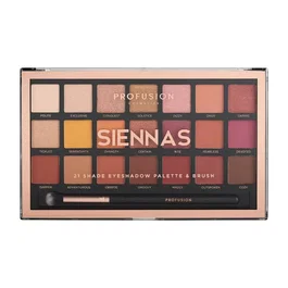 Profusion Cosmetics Paleta de sombras de ojos Siennas, 21 tonos