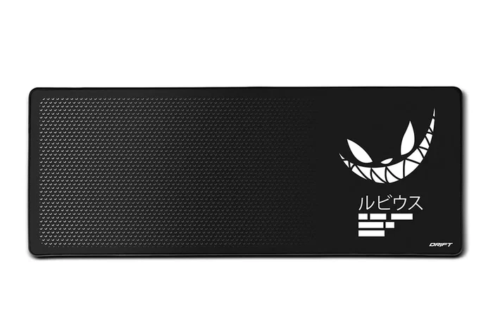 Drift MADKAT XL Alfombrilla de Ratón Gaming RGB - Diseño Rubius, Negro y Blanco, 900 x 350 mm, 3 mm Grosor, Tela Tratada Térmicamente, Base Antideslizante