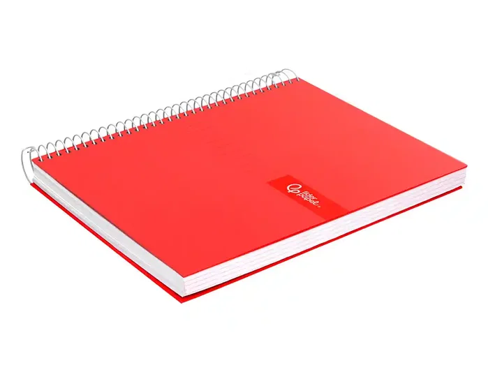 Liderpapel Cuaderno Espiral A4 Micro Crafty 120 Hojas Cuadro 5mm Rojo