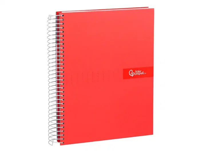 Liderpapel Cuaderno Espiral A4 Micro Crafty 120 Hojas Cuadro 5mm Rojo