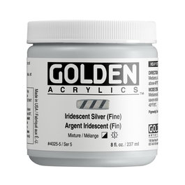 Golden Heavy Body Acrílico Plata Iridiscente Fino 237 ml