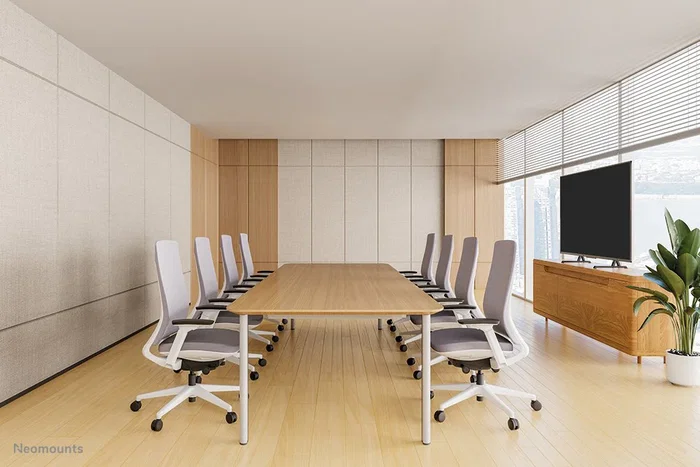 Neomounts DS45-430BL18 Soporte para TV Sobremesa hasta 90", Ajustable en Altura, Compatibilidad VESA hasta 800x400 mm, Peso Máx. 60 kg, Negro