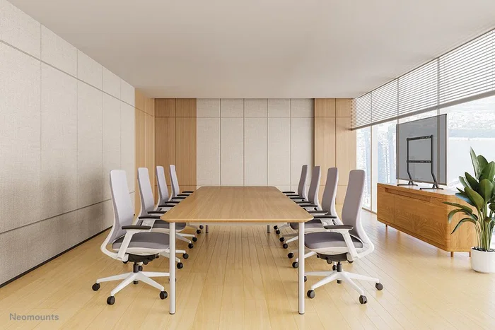 Neomounts DS45-430BL18 Soporte para TV Sobremesa hasta 90", Ajustable en Altura, Compatibilidad VESA hasta 800x400 mm, Peso Máx. 60 kg, Negro